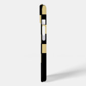 黒パーソナライズされたと金ゴールドのチェック Case-Mate iPhoneケース (裏面 / 左)