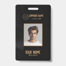 黒パーソナライズされたと金ゴールドのバエレガントッジ バッジ