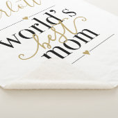 黒パーソナライズされたと金ゴールドの世界のマ最高のマ シェルパブランケット (3/4)