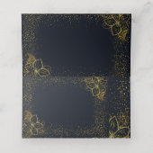 黒パーソナライズされたと金ゴールドの座席表 プレイスカード (内部開封)