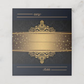 黒パーソナライズされたと金ゴールドの座席表 プレイスカード (外部開封)