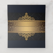 黒パーソナライズされたと金ゴールドの座席表 プレイスカード (内部開封)