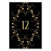 黒パーソナライズされたと金ゴールド テーブルナンバー (正面)