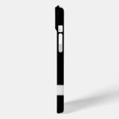 黒パーソナライズされたと銀のクロム Case-Mate iPhoneケース (裏面 / 左)