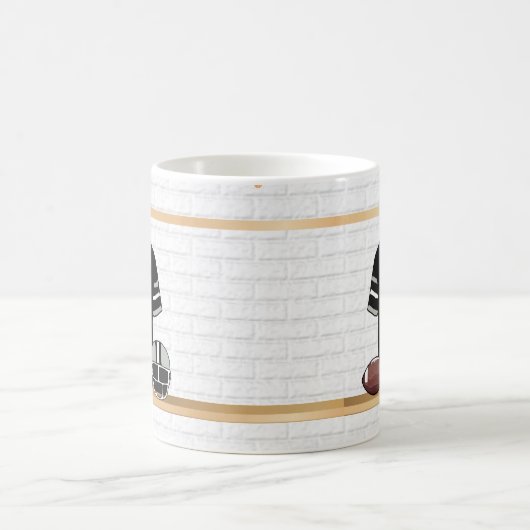 黒パーソナライズされたと銀のグレーサッカージャージー コーヒーマグカップ (中央)