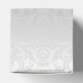 黒パーソナライズされたと銀のダマスクキューブ フェイバーボックス (上部)