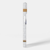 黒パーソナライズされたと青のサッカージャージー Case-Mate iPhoneケース (裏面 / 右)