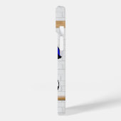 黒パーソナライズされたと青のサッカージャージー Case-Mate iPhoneケース (裏面 / 左)