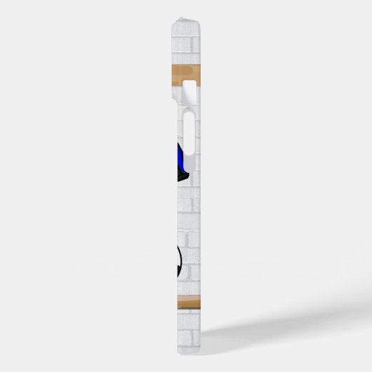 黒パーソナライズされたと青のサッカージャージー Case-Mate iPhoneケース (裏面 / 左)