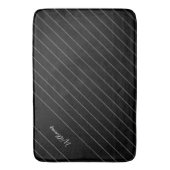 黒パーソナライズされたのスクリプエレガントト バスマット (正面縦)