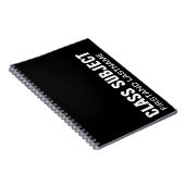 黒パーソナライズされたの件名 ノートブック (右側)