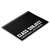 黒パーソナライズされたの件名 ノートブック (左側)