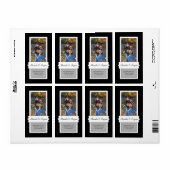 黒パーソナライズされたの写真結婚または優先ラベル ラベル (フルシート)