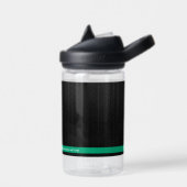 黒パーソナライズされたの名モダン前 ウォーターボトル (左面)