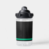 黒パーソナライズされたの名モダン前 ウォーターボトル (背面)