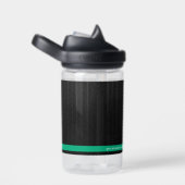 黒パーソナライズされたの名モダン前 ウォーターボトル (右面)