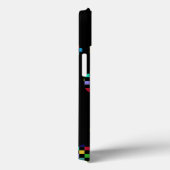 黒パーソナライズされたの正方形の円 Case-Mate iPhoneケース (裏面 / 右)