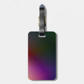 黒パーソナライズされたエレガント金ゴールドモノグラム文字M  ラゲッジタグ (裏面縦)