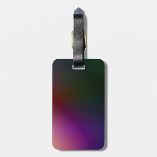 黒パーソナライズされたエレガント金ゴールドモノグラム文字M ラゲッジタグ (裏面縦)