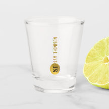 黒パーソナライズされたエレガント&金ゴールドモノグモダンラム