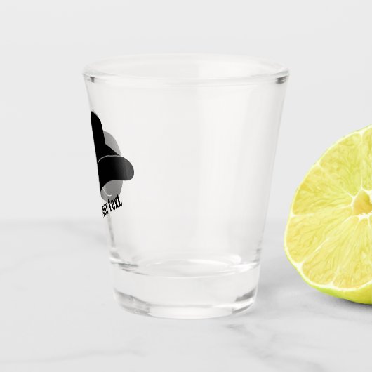 黒パーソナライズされたカウボーイロデオハット ショットグラス (右)