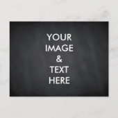 黒パーソナライズされたカスタム黒黒板あなた自身の写真 ポストカード (正面)