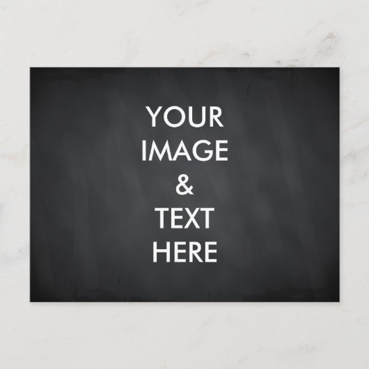 黒パーソナライズされたカスタム黒黒板あなた自身の写真 ポストカード (正面)