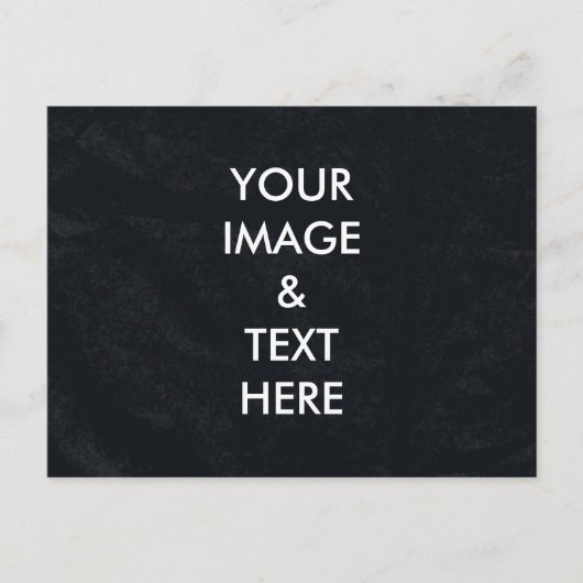 黒パーソナライズされたカスタム黒黒板あなた自身の写真 ポストカード (正面)