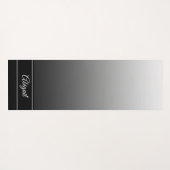 黒パーソナライズされたグラデーション曼荼羅禅ヨガマット ヨガマット (裏面(横))