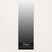 黒パーソナライズされたグラデーション曼荼羅禅ヨガマット ヨガマット (裏面)