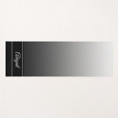 黒パーソナライズされたグラデーション曼荼羅禅ヨガマット ヨガマット (正面(横))