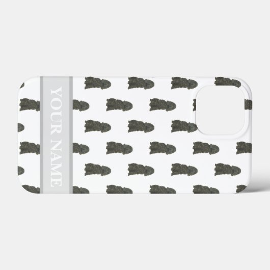 黒パーソナライズされたコッカースパニエル犬犬 Case-Mate iPhoneケース (裏面 (横))