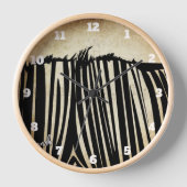 黒パーソナライズされたゼブラ壁時計 壁時計 (正面)