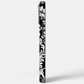 黒パーソナライズされたダマスク Case-Mate iPhoneケース (裏面 / 左)