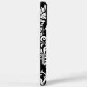 黒パーソナライズされたダマスク Case-Mate iPhoneケース (裏面 / 右)