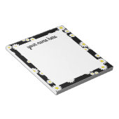 黒パーソナライズされたデイジーメモ帳 ノートパッド (アングル)