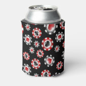 黒パーソナライズされたトランプのポーカーチップ 缶クーラー (缶裏面)