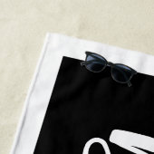 黒パーソナライズされたバチェロレッテ花嫁 ビーチタオル (インサイチュ)