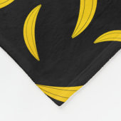 黒パーソナライズされたバナナ フリースブランケット (角)