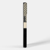 黒パーソナライズされたフローラドット電話ケース Case-Mate iPhoneケース (裏面 / 右)