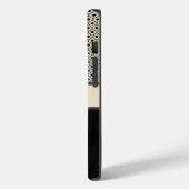 黒パーソナライズされたフローラドット電話ケース Case-Mate iPhoneケース (裏面 / 左)