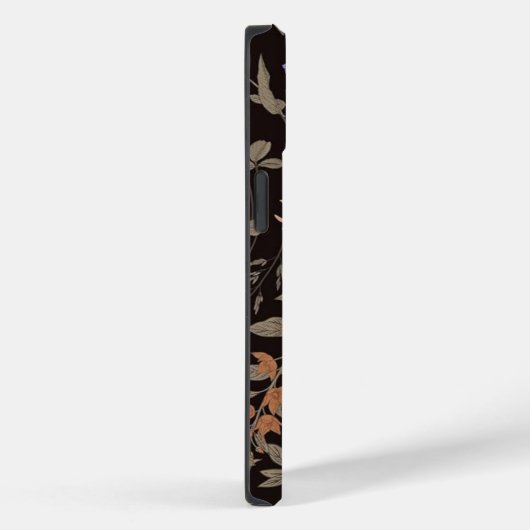 黒パーソナライズされたフローラワイルドフラワーI携帯ケース Case-Mate iPhoneケース (裏面 / 右)