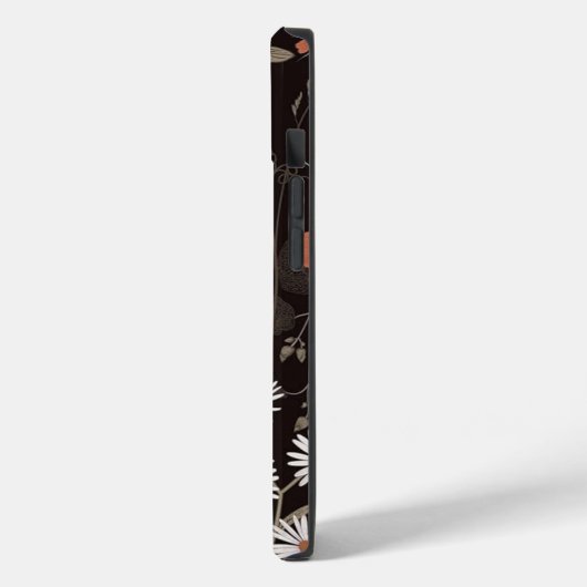 黒パーソナライズされたフローラワイルドフラワーI携帯ケース Case-Mate iPhoneケース (裏面 / 左)