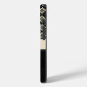 黒パーソナライズされたフローラ電話ケース Case-Mate iPhoneケース (裏面 / 左)