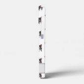 黒パーソナライズされたブリンドルフレンチードッグ Case-Mate iPhoneケース (裏面 / 左)