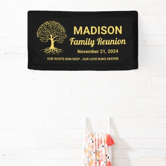 黒パーソナライズされたミニマル金ゴールド懇親会 横断幕 (インサイチュ)