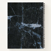 黒パーソナライズされたモダン大理石キッチンレシピ ノートブック (裏面)