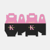 黒パーソナライズされたモダン甘16 フェイバーボックス (折り畳みなし)