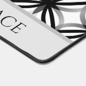 黒パーソナライズされたモダン白デスクマット デスクマット (コーナー)