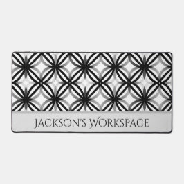 黒パーソナライズされたモダン白デスクマット デスクマット